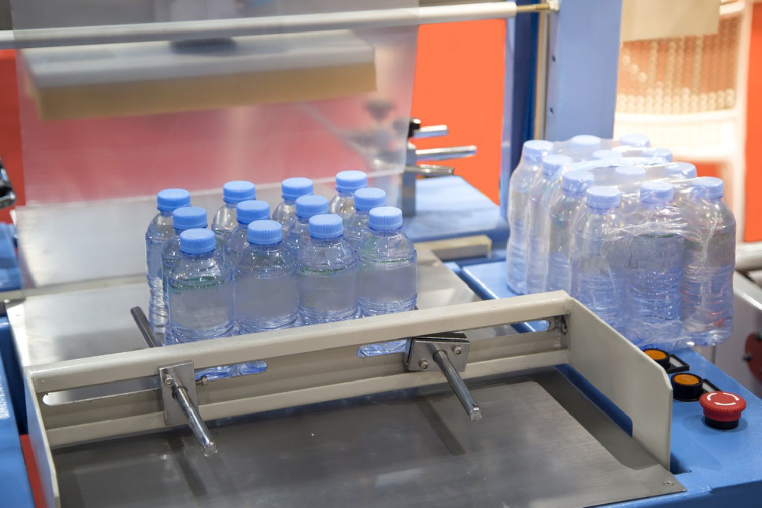 Shrink-wrapped bottles