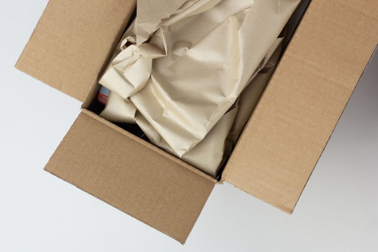 Box with paper void fill